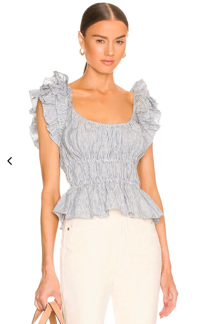 Ulla Johnson Paloma Top Marine Size 0